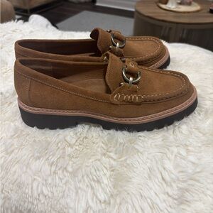 Donald J. Pliner Brown Suede Loafers